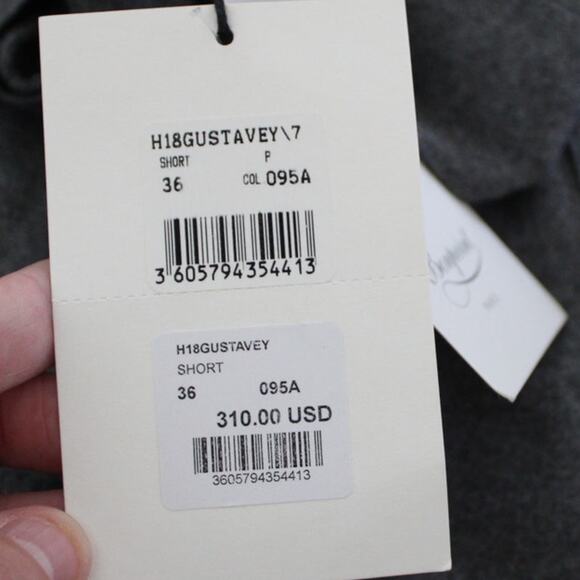 NWT Bonpoint Women's Virgin Wool Gray Shorts Belted Gustavey Style 36 (US 4) - Picture 4 of 9